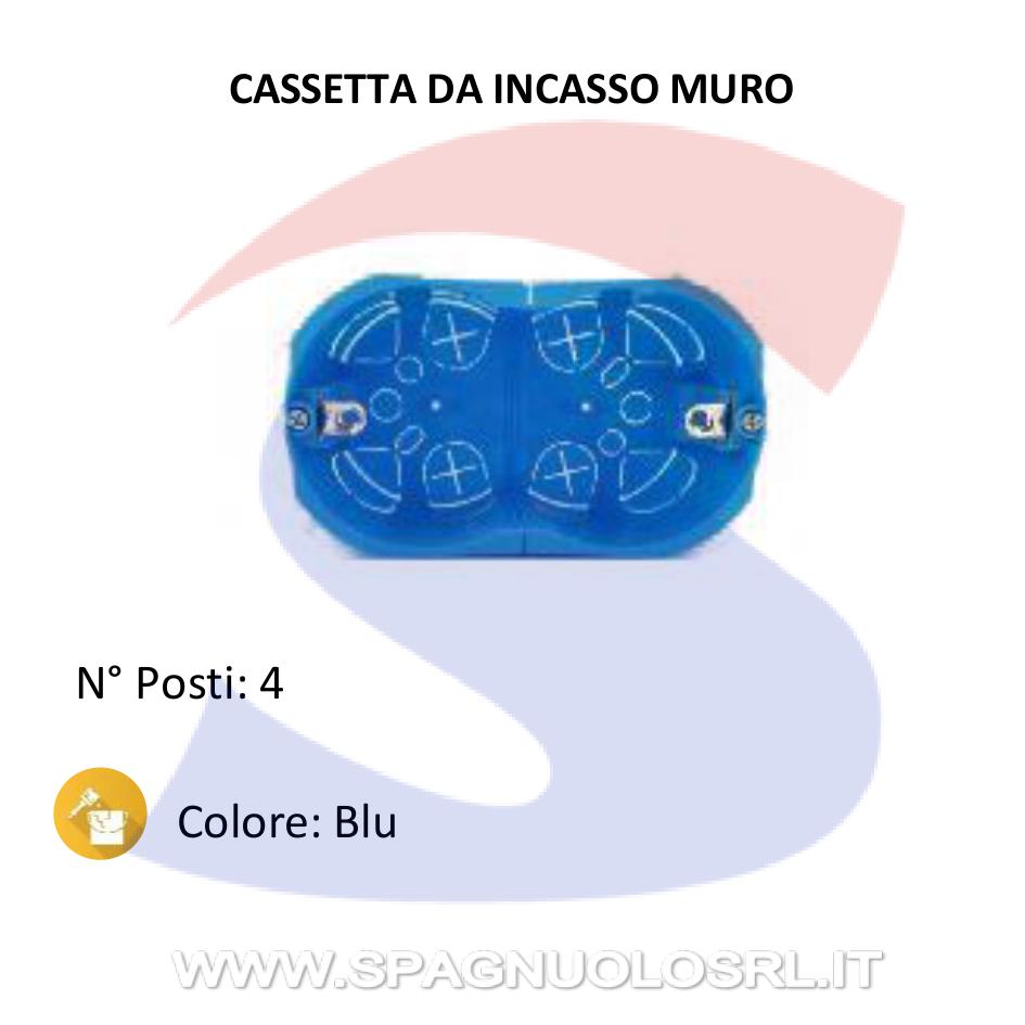 Cassetta portafrutti da incasso 135x74x53,3mm 4 posti - MASTER 00404