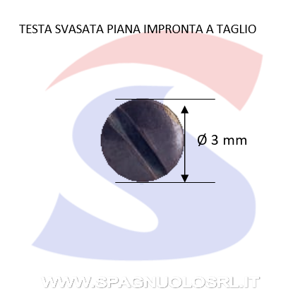VITE PER LEGNO M03X25 A TESTASVAS C/IMPR A TAGLIO BRUNITA - VITI VITLEGTAGM03X25