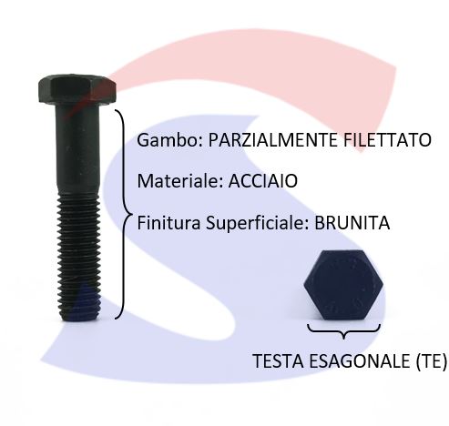VITE 8.8 5/16X2-1/4" IN POLLICE T.ESAG. - VITI TEPOL5/16X2-1/4
