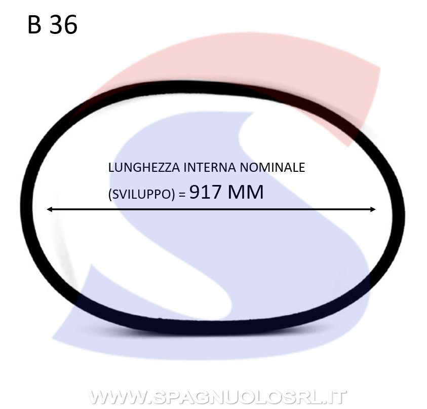 Cinghia Trapezoidale Classica Sezione B 17X11X914 - OPTIBELT B36