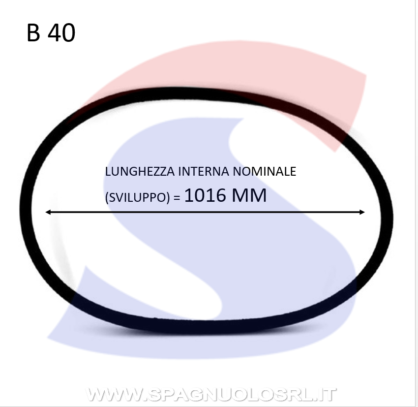 Cinghia Trapezoidale Classica Sezione B 17X11X1016 - OPTIBELT B40