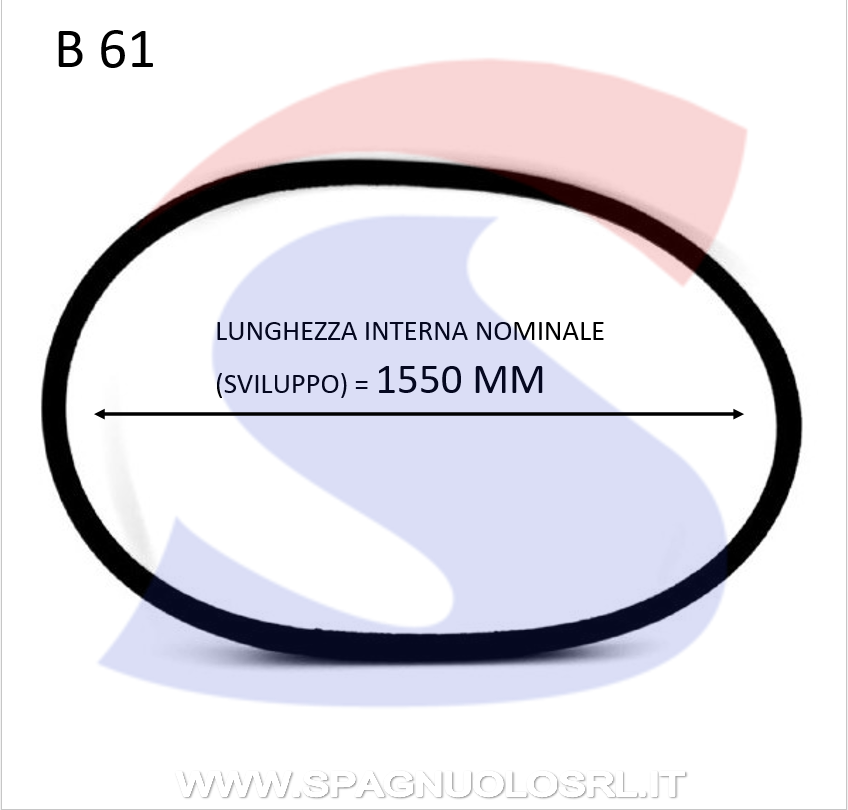 Cinghia Trapezoidale Classica Sezione B 17X11X1550 - OPTIBELT B61