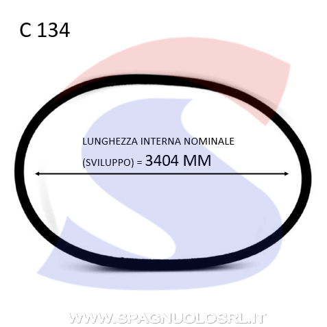 Cinghia Trapezoidale Classica Sezione C 22X14X3404 - OPTIBELT C134