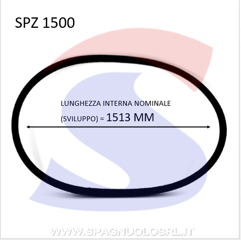 Cinghia Trapezoidale Classica Sezione SPZ 9,7X18X1513 - OPTIBELT SPZ1500