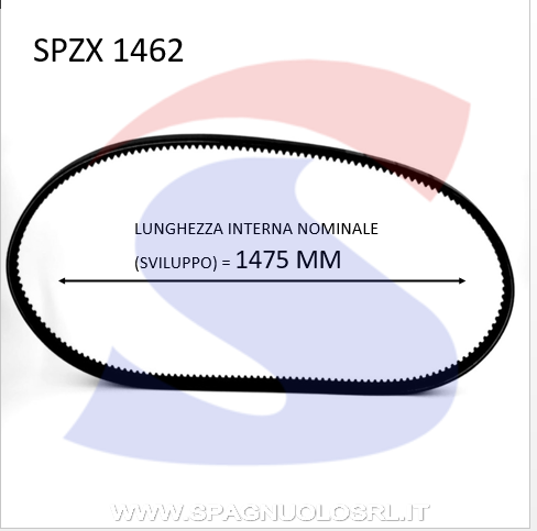 Cinghia Trapezoidale Classica Sezione XPZ 9,7X8X1475 - PIBELT SPZX1462