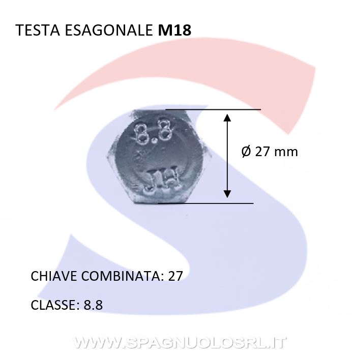 VITE T.ESAG.8.8 M18X80 PASSO GROSSO PARZ.FILET.ZINCATA - VITI VITTEZNM18X80PF