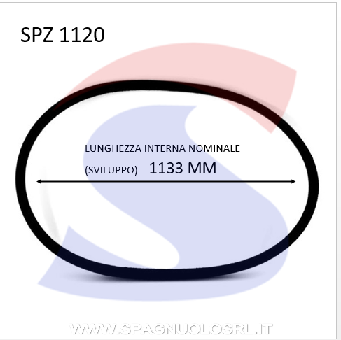 Cinghia Trapezoidale Classica Sezione SPZ 9,7X8X1133 - PIBELT SPZ1120