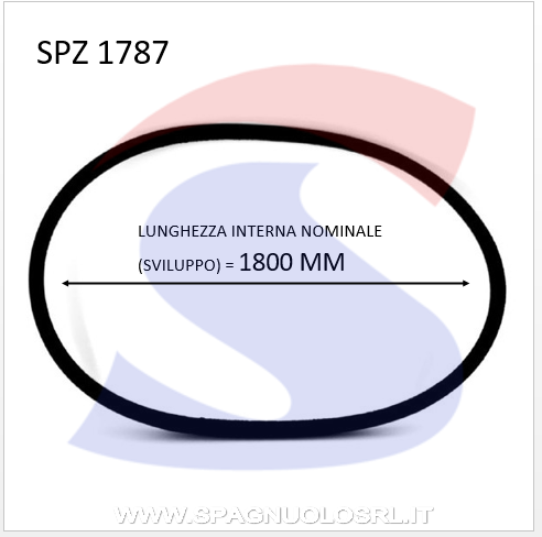 Cinghia Trapezoidale Classica Sezione SPZ 9,7X8X1800 - PIBELT SPZ1787