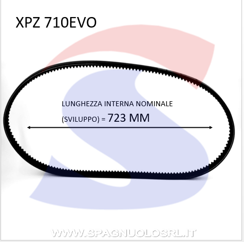 Cinghia Trapezoidale Classica Sezione XPZ 9,7X8X723 - PIBELT XPZ710EVO