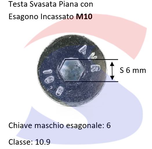 VITE TESTA SP CON CAVA ESAGZINC TF 10.09 MA M10X30 - VITI VITTSPEIZNM10X30