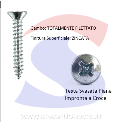 VITI AUTOFIL.M4,8X50 T.SVAS.PIANA ZINCATE - AMBROVIT 17488