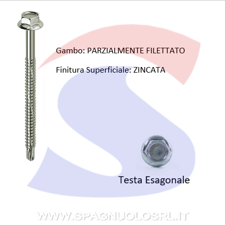 VITE AUTOPERFORANTE T.ESAG. M6,3X20 PASSO GROSSO ZINCATA - AMBROVIT 18901