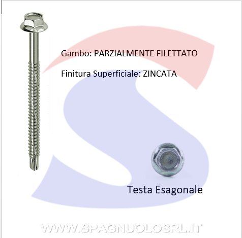 VITI AUTOPERFORANTE T.ESAG.M6,3X100ZINCATA - AMBROVIT 18910