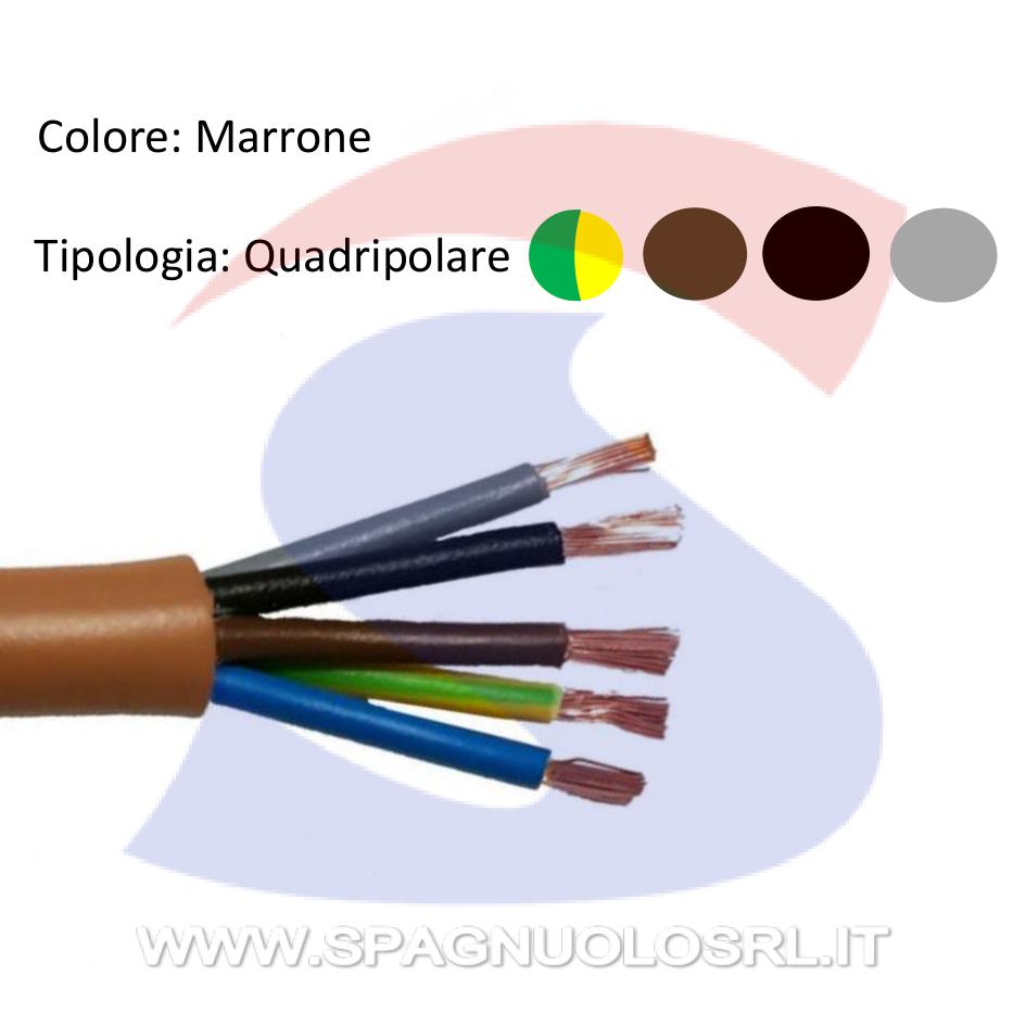 Cavo FS18 5G2,5 con 5 anime di sezione 2,5 mmq, di cui 1 GV - 9X9 CAVI FS18R5G2,5