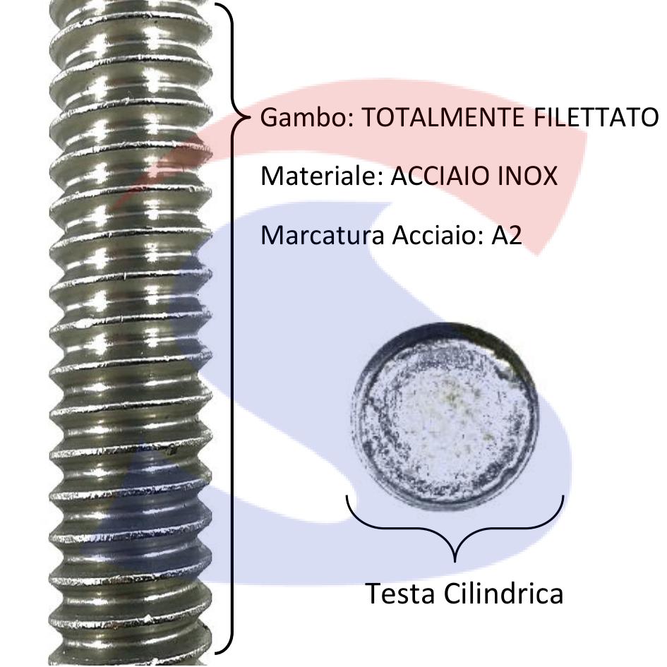 Barra Filettata Inox M22 da 1 mt - INOX 976-2-22