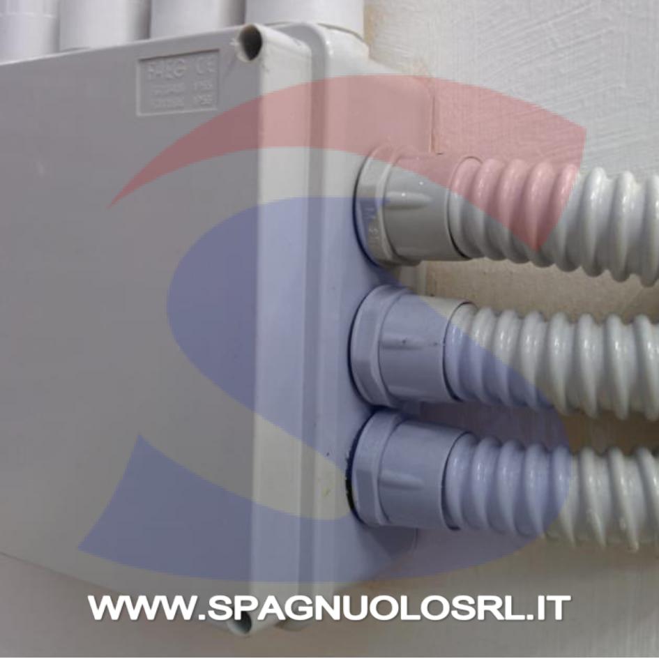 Raccordo Guaina-Scatola IP65 Ø 14mm Grigio RAL 7035 - ELETTROCANALI ECGX14