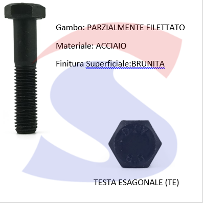 VITE T.ESAG.8.8 M20X150 PASSOGROSSO PARZ.FILET.ZINCATA - VITI 837V00020150