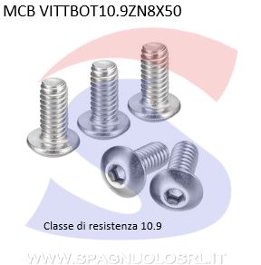 VITE TESTA BOTTONE 10.9 10X16ESAGONALE ZINCATA - VITI VITTBOT10.9ZN10X16