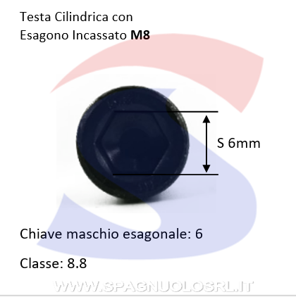 VITE T.CIL.ESAG.INC.8.8 M08X60PASSO GROSSO PARZ.FILET.BRUNIT - VITI VITTCEIM08X60