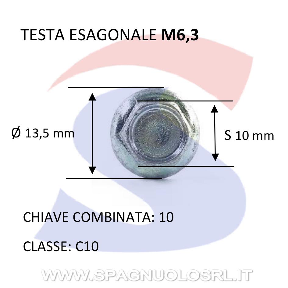 Vite Autoperforante TE con Finta Rondella Zincata 6,3X60 - UNIFIX 0214 63 60 02