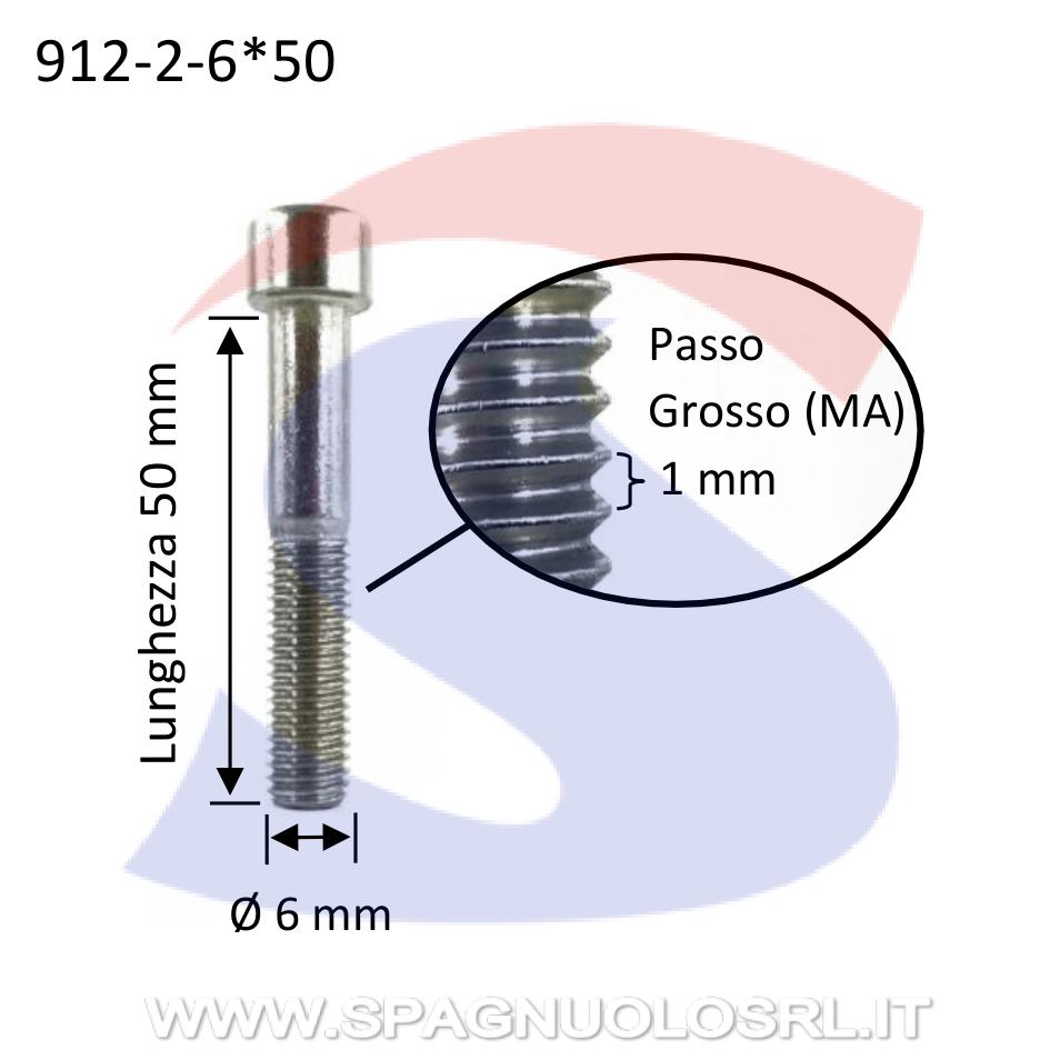 Vite TCEI Inox Parzialmente Filettata 6X50 mm - INOX 912-2-6*50