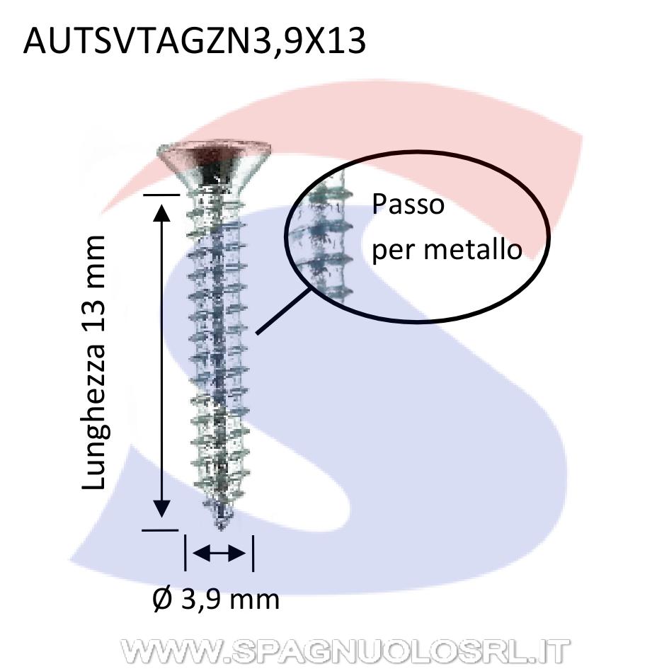 Vite Autofilett. TSP Calotta ed Impronta a Taglio ZN 3,9X13 - VITI AUTSVTAGZN3,9X13