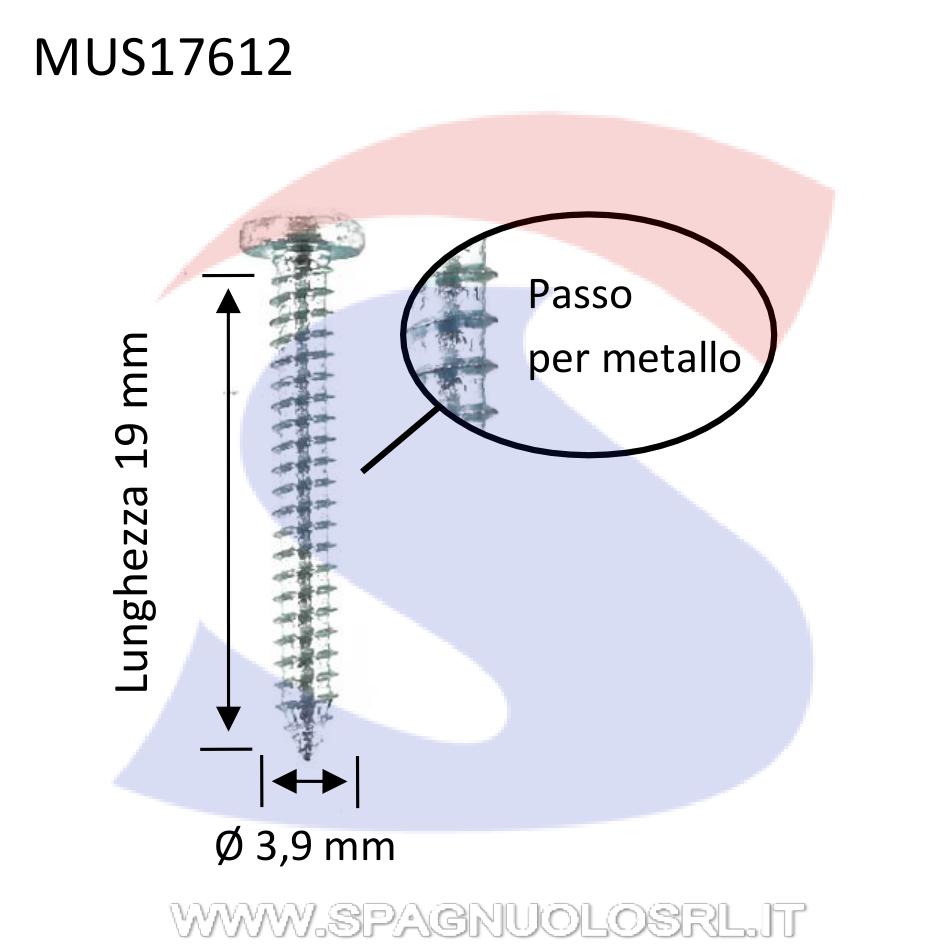 Vite Autoperforanti TC Calotta ed Impronta a Croce ZN 3,9X19 - MUSTAD 17612