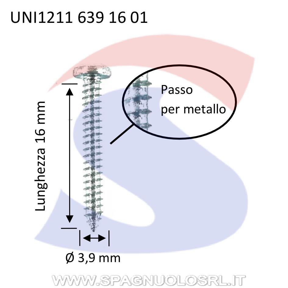 Vite Autoperforanti TC Calotta ed Impronta a Croce ZN 3,9X16 - UNIFIX 1211 639 16 01
