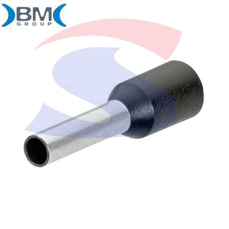 Puntalino a bussola preisolato Nero per cavi da 6 mm² - BMM 00510