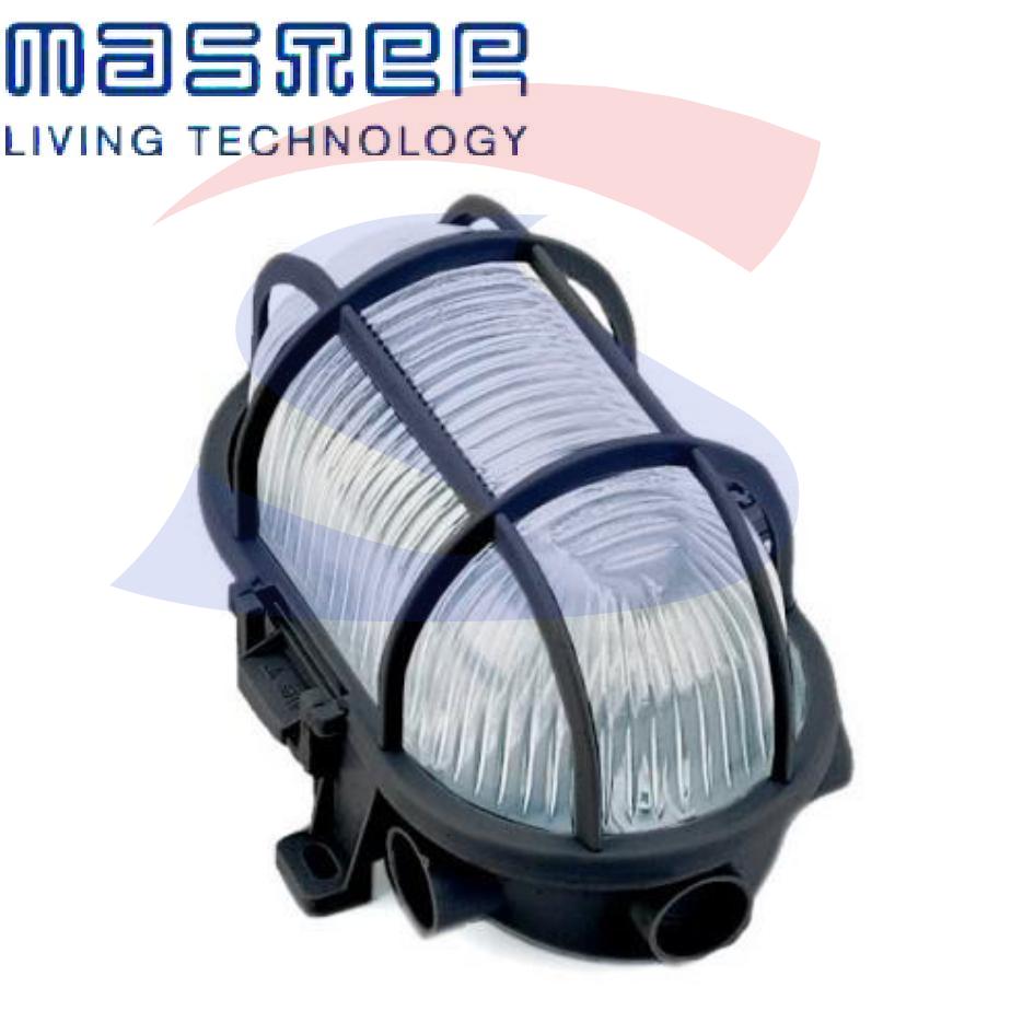 Plafoniera LED Ovale a Tartaruga nera con gabbia - MASTER 01100