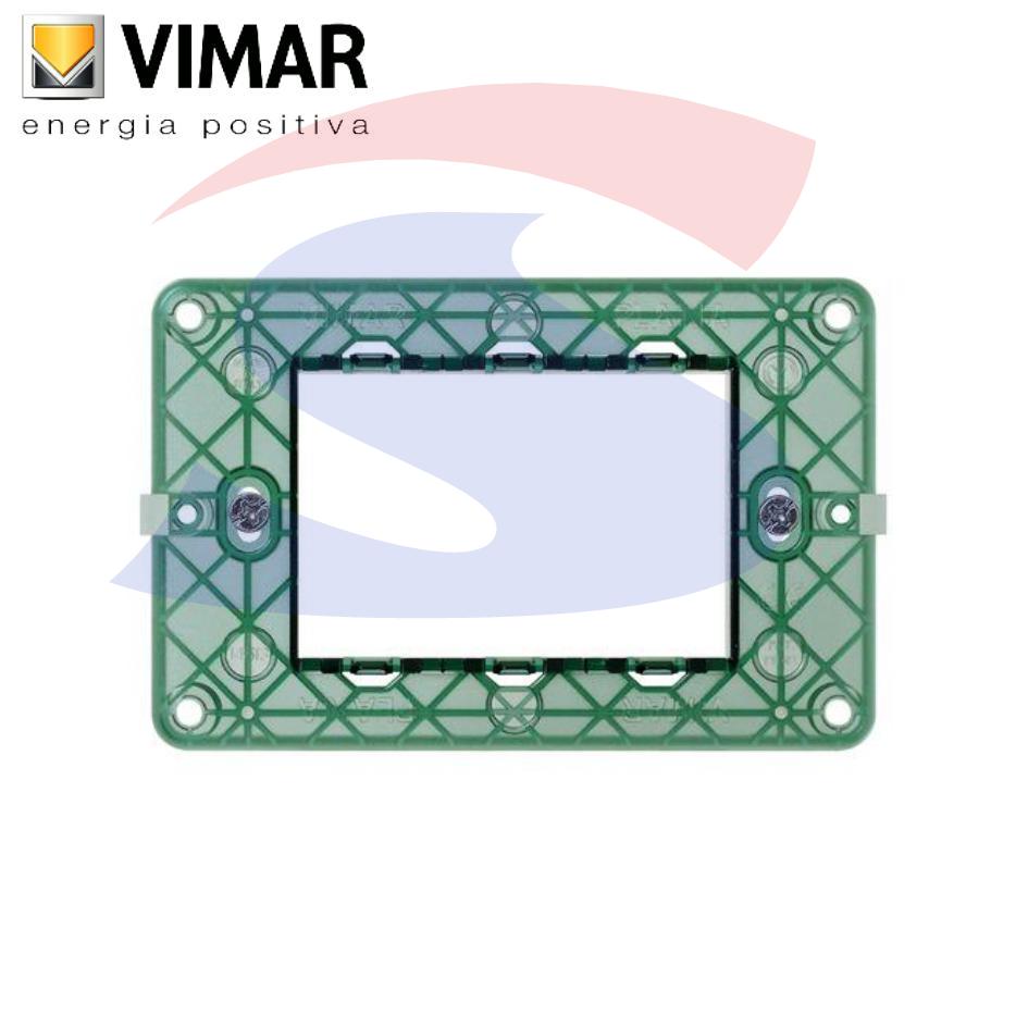 Supporto Vimar 3 moduli con viti serie "Plana" - VIMAR 14613