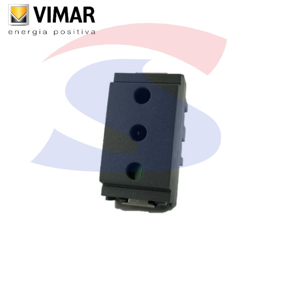Presa standard Italia 2P + T da 16 A serie "Idea", Grigio - VIMAR 16202