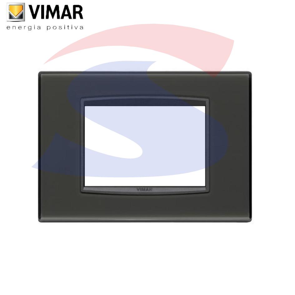 Placca 3 posti colore Reflex Antracite della serie Eikon - VIMAR 20653.42