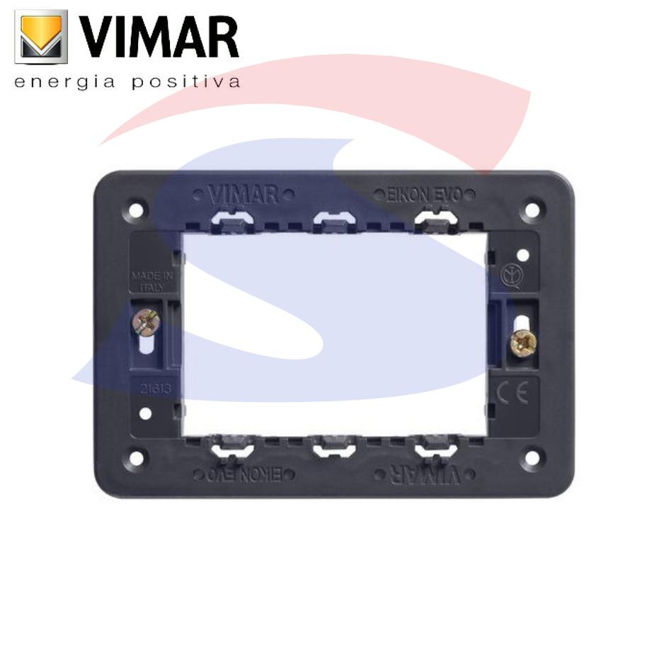 Supporto Vimar 3 moduli con viti serie "Eikon" - VIMAR 21613