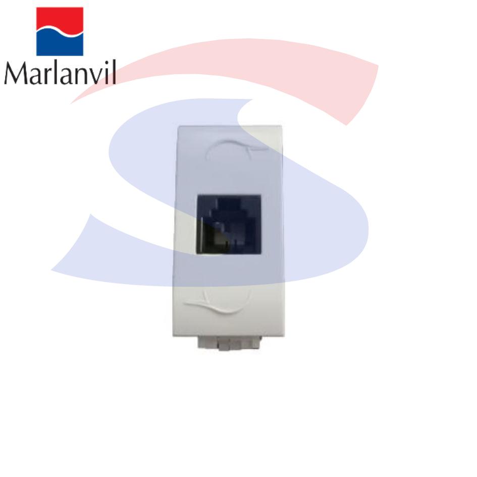 Presa telefonica Marlanvil RJ11 serie "Aqua", Bianco - MARLANVIL 7664.4