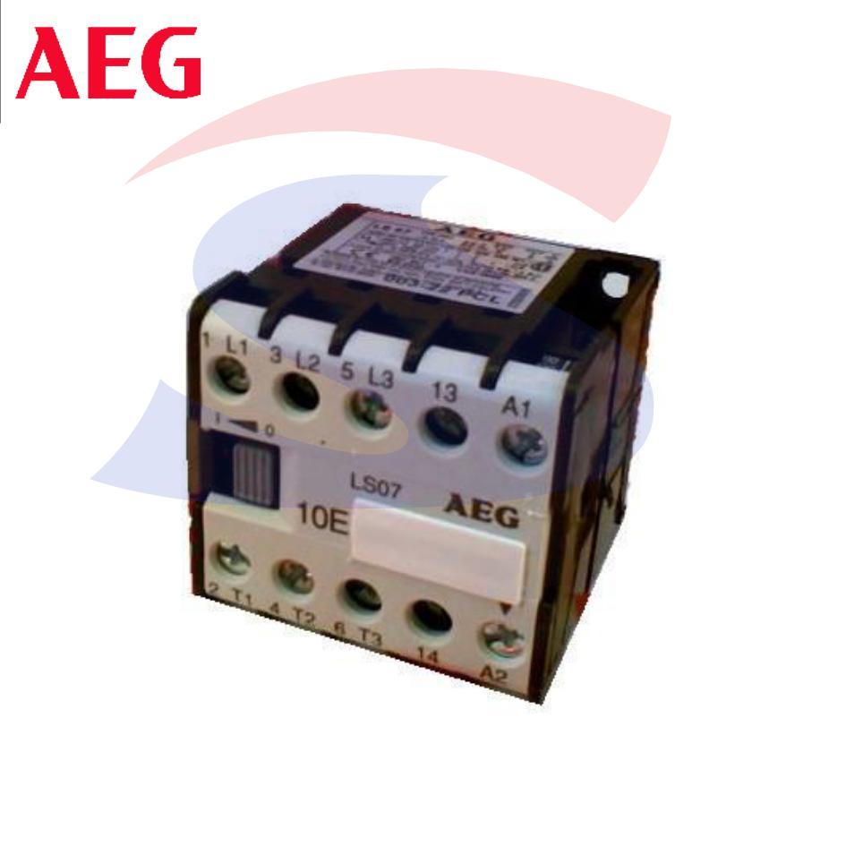 Minicontattore tripolare + 1 NO 24 V 3 kW 7,3 A, serie LS07 - AEG LS05K3010-AD/ANN