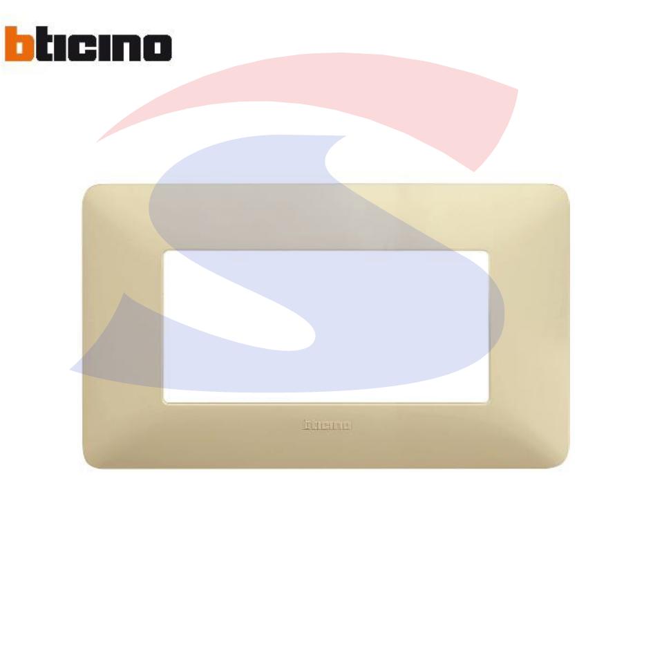 Placca rettangolare 4 posti colore Corda serie Matix - BTICINO AM4804BCD