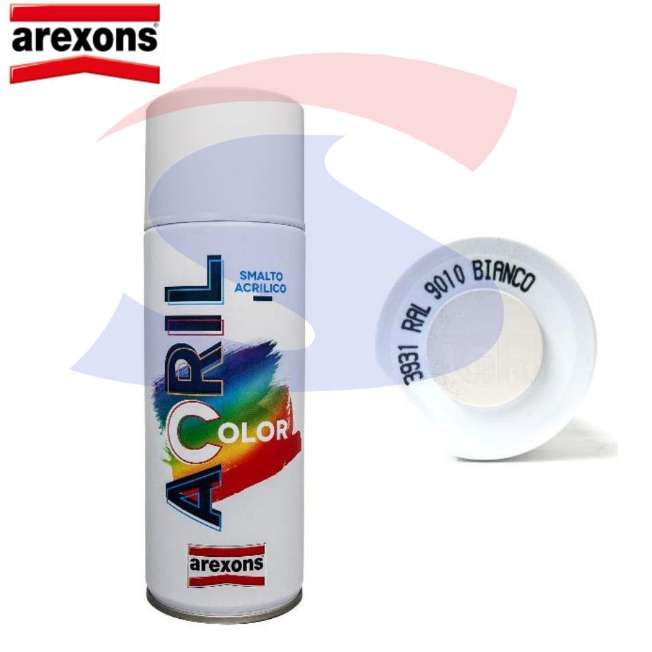Vernice Acricolor Arexons colore Bianco RAL 9010 da 400 ml - AREXONS 3931