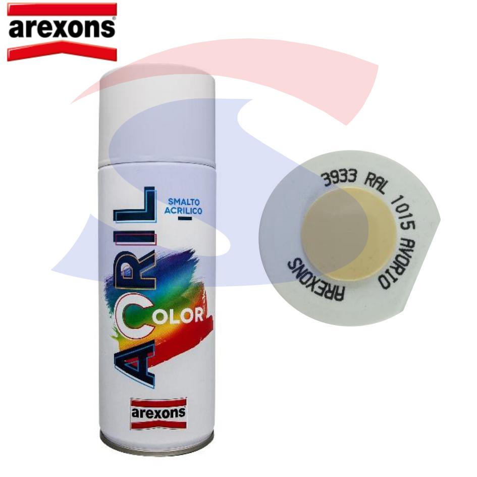 Vernice Acricolor Arexons colore Avorio RAL 1015 da 400 ml - AREXONS 3933