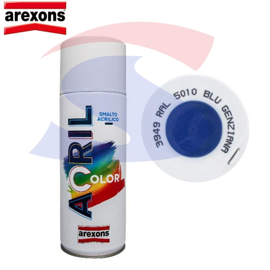 Vernice Acricolor Arexons color Blu genziana RAL5010 400 ml - AREXONS 3949