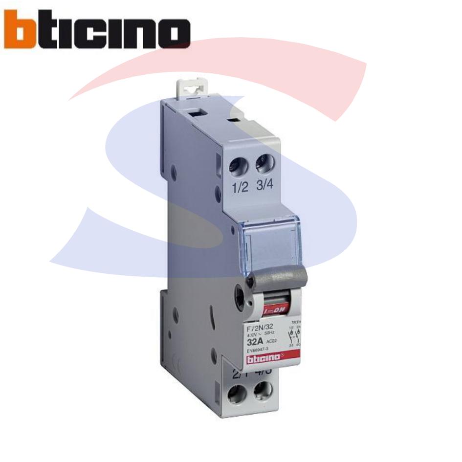 Sezionatore bipolare 32 A 230/400 V 1 modulo - BTICINO F72N/32N