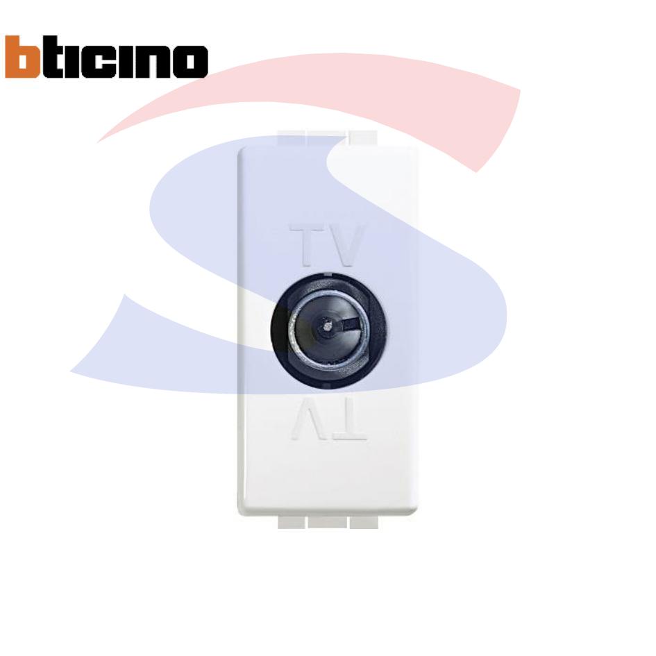 Presa tv di tipo passante maschio serie "Luna", Bianco - BTICINO C4202P