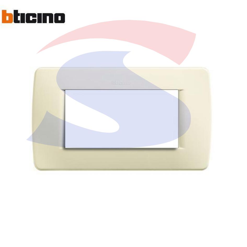 Placca 4 posti colore Avorio serie Luna - BTICINO C4804AV