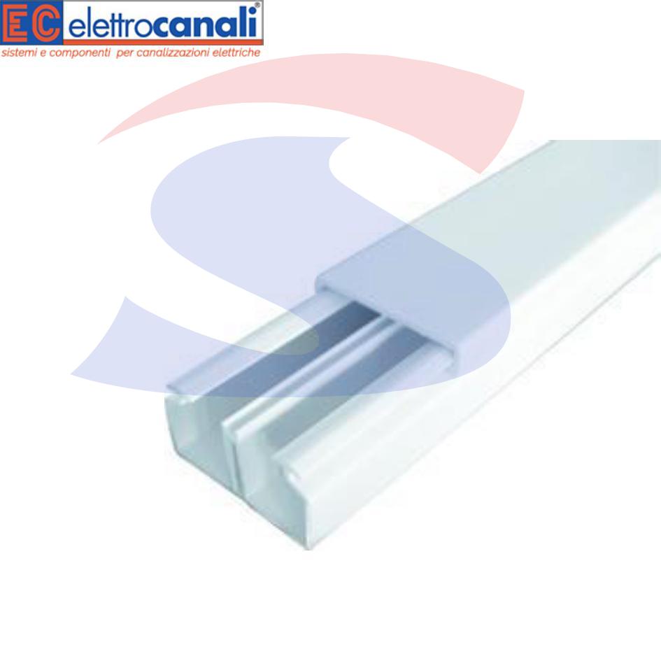 Canale portacavi 40 x 17 mm Bianco RAL 9001 - ELETTROCANALI ECMC4017B