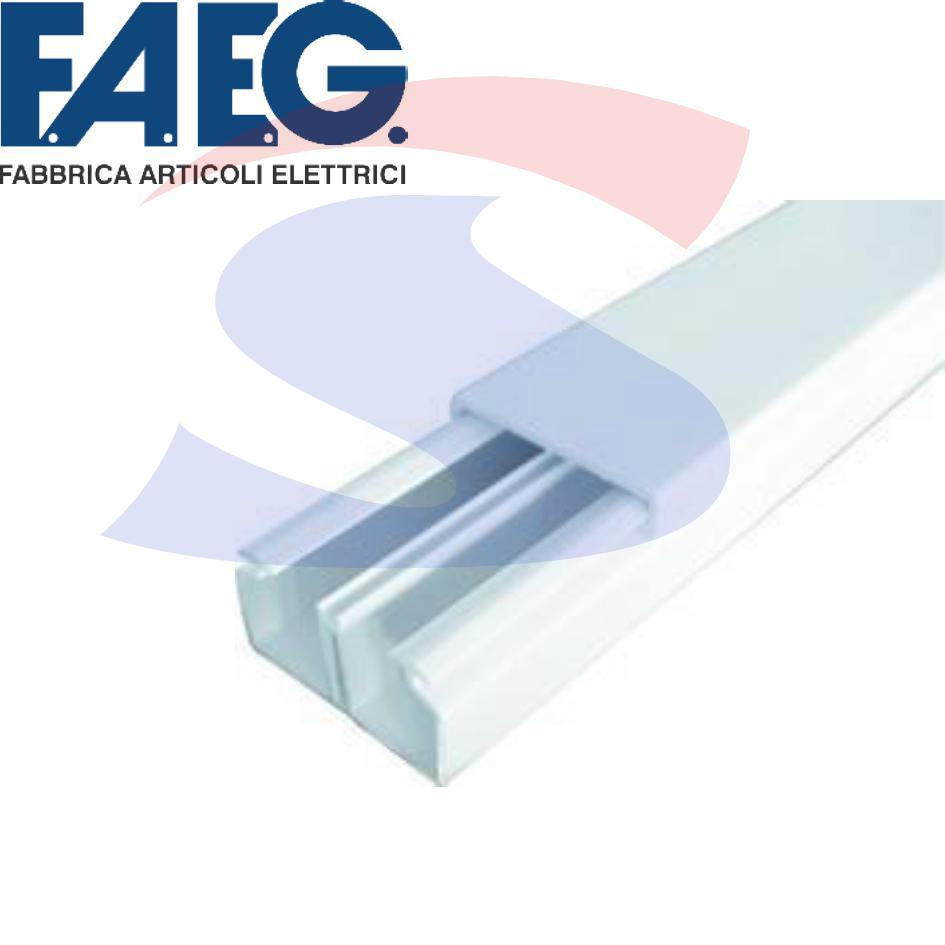 Canale portacavi 30 x 10 mm Bianco RAL 9010 - FAEG 18306