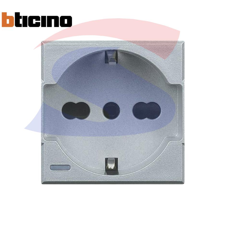Presa Schuko bivalente P17/11 2P + T serie "Axolute", Tech - BTICINO HC4140/16