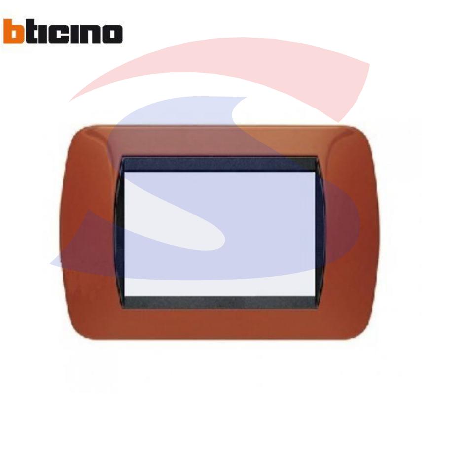 Placca 3 posti color Terracotta serie LivingInternational - BTICINO L4803TR