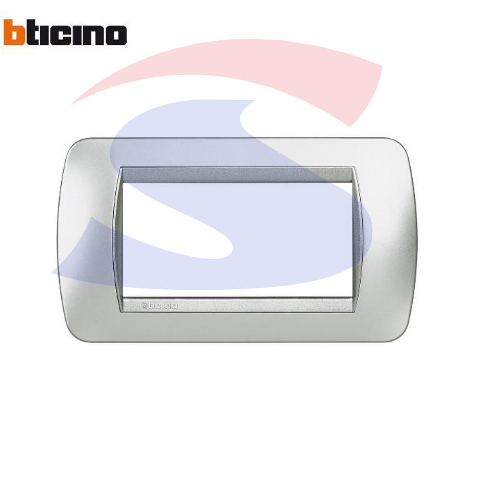 Placca 4 posti Tech serie LivingInternational - BTICINO L4804TE