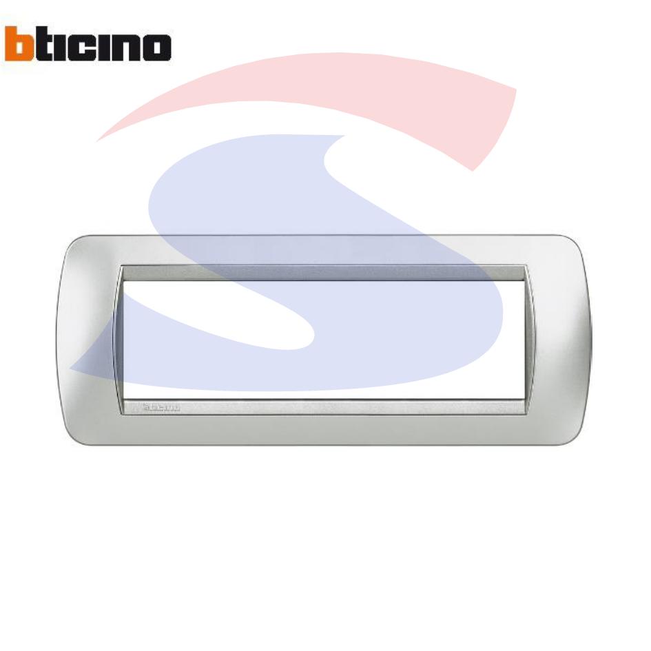 Placca 7 posti colore Tech serie LivingInternational - BTICINO L4807TE