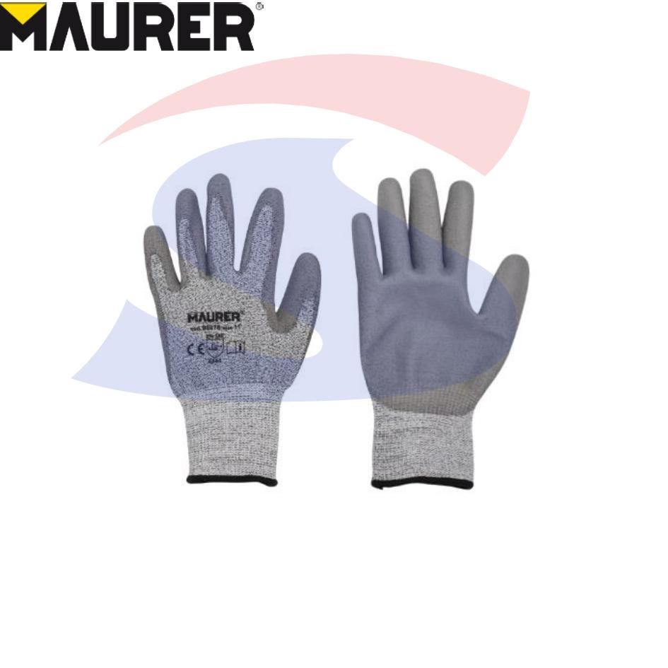 Guanti in poliestere anti-taglio senza cuciture TG L, Grigio - MAU 98906